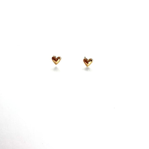 Tiny Gold Heart Earrings