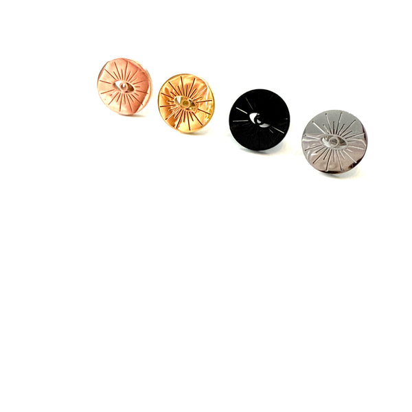Circle Evil Eye Earrings