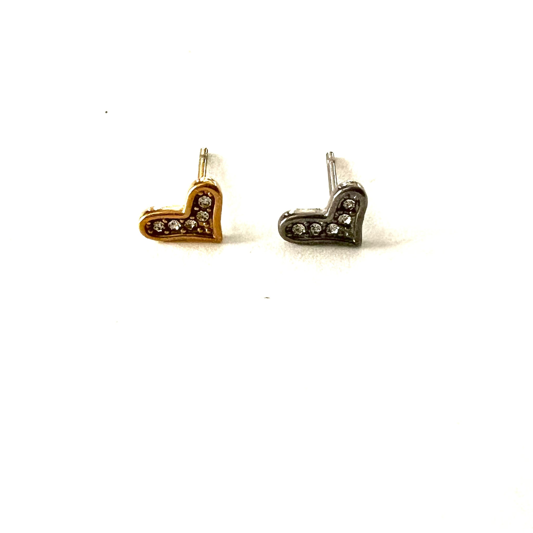 Slanted Heart Earrings