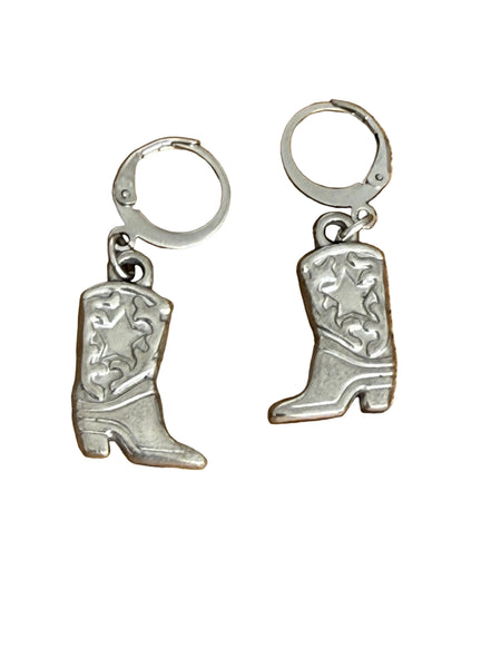 Detailed Boot Hoop Earrings