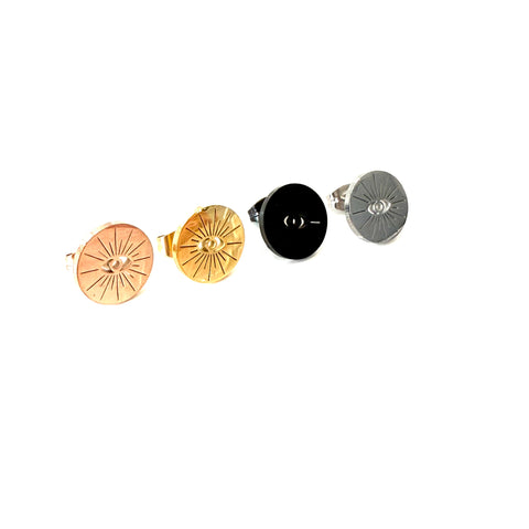 Circle Evil Eye Earrings