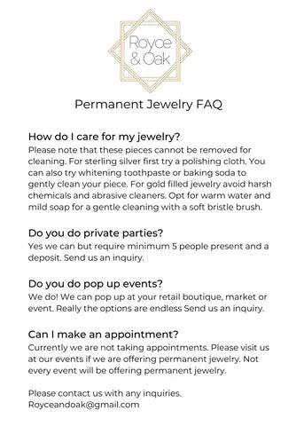 May 10 M5 Boutique Drayton Valley Permanent Jewelry Pop Up!