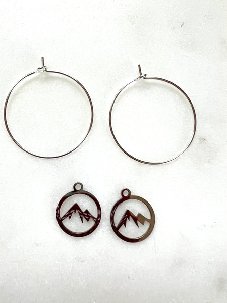 Mountain Hoop Earrings