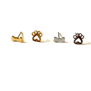 Bone and Paw Earrings