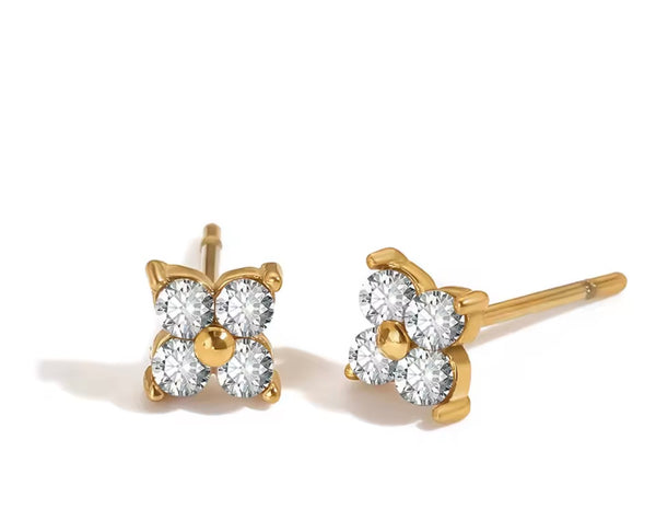 Flower Stone Earrings