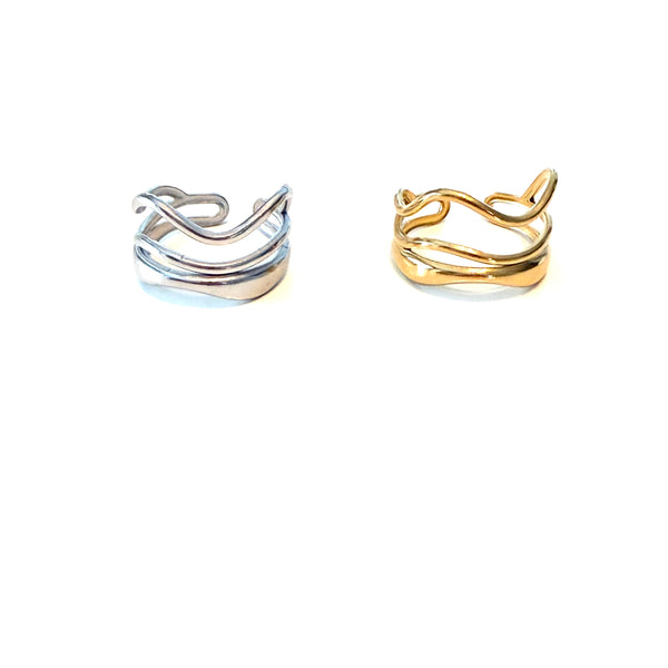 Adjustable Three Tiered Ring