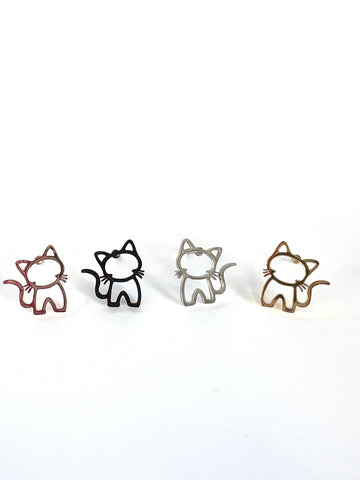 Cat Outline Earrings