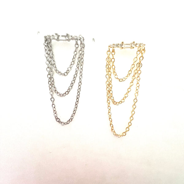 Sparkle Bar Chain Earrings