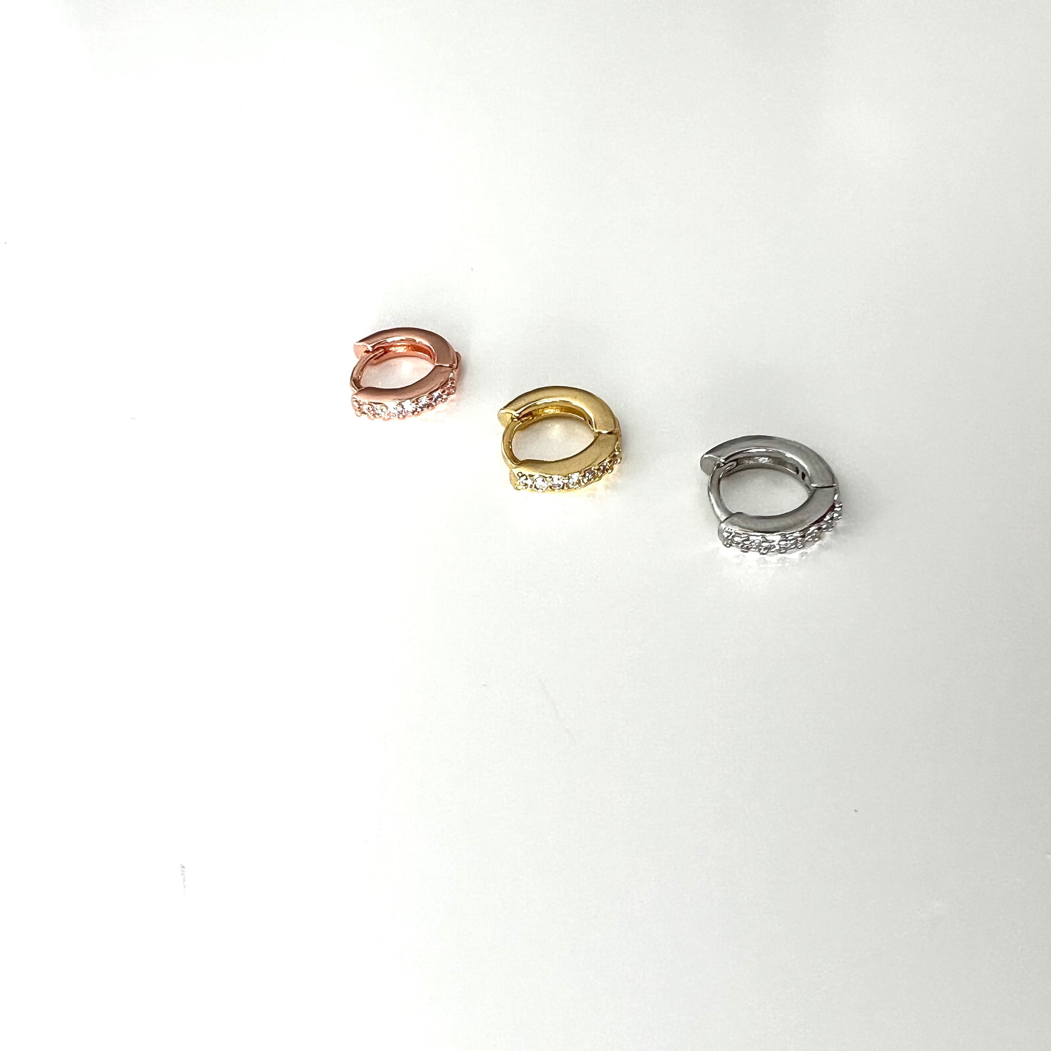 Micro Sparkle Huggie Earrings