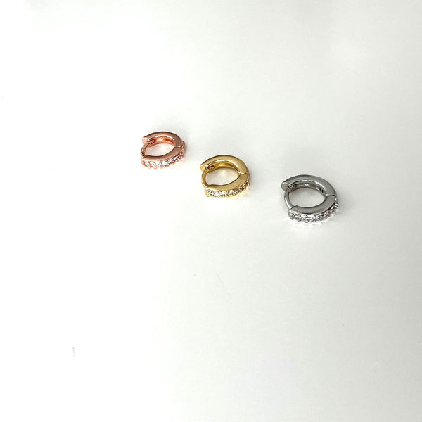 Micro Sparkle Huggie Earrings