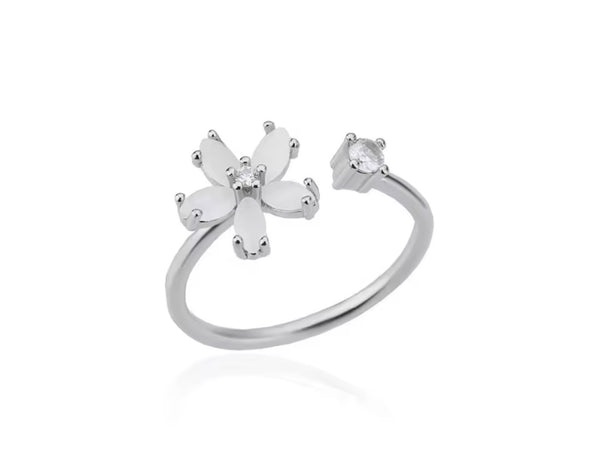 Adjustable Five Petal Ring