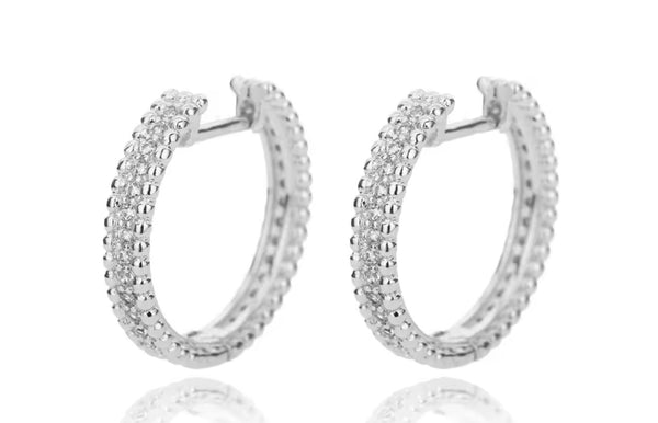 Sparkle Texture Hoop Earrings