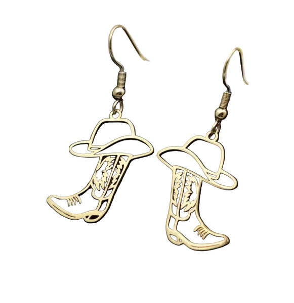 Hat Boot Dangle Earrings