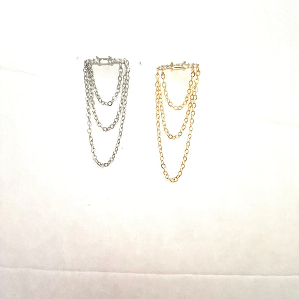 Sparkle Bar Chain Earrings