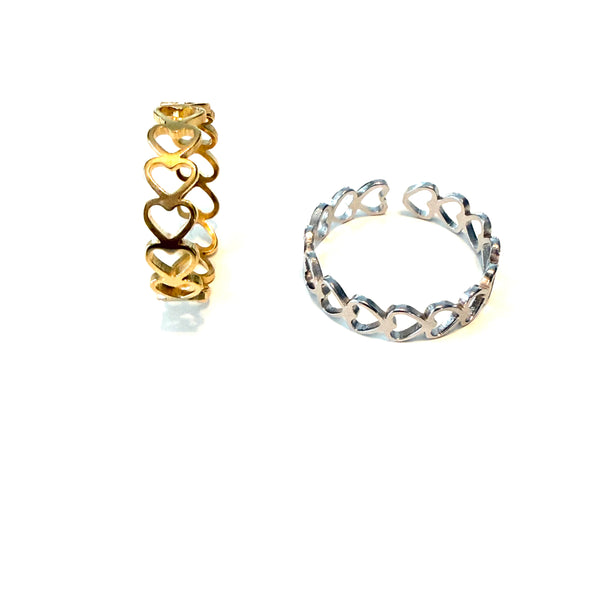 Adjustable Heart Ring