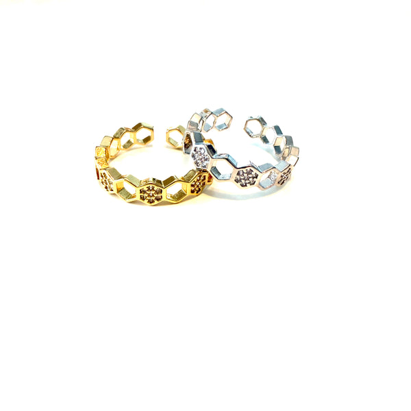 Adjustable Honeycomb Ring
