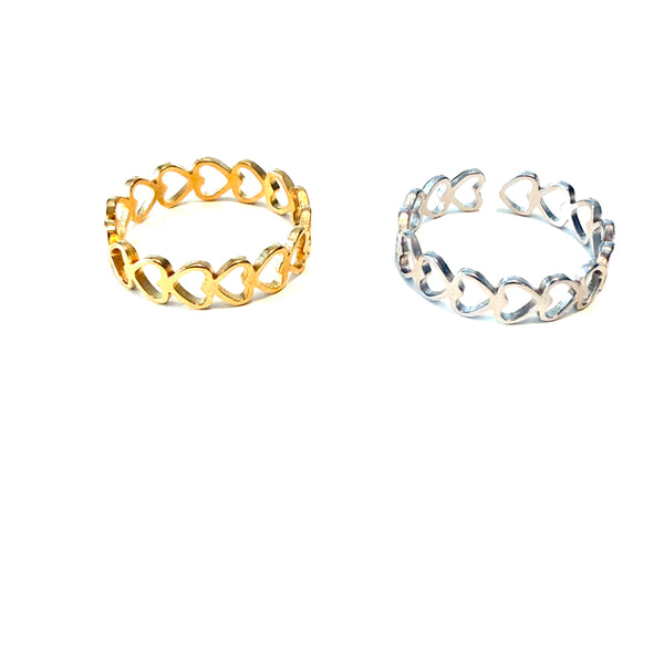 Adjustable Heart Ring