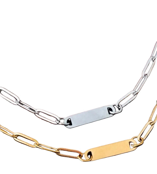 Smaller Bar Paperclip Necklace