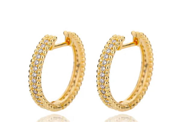 Sparkle Texture Hoop Earrings