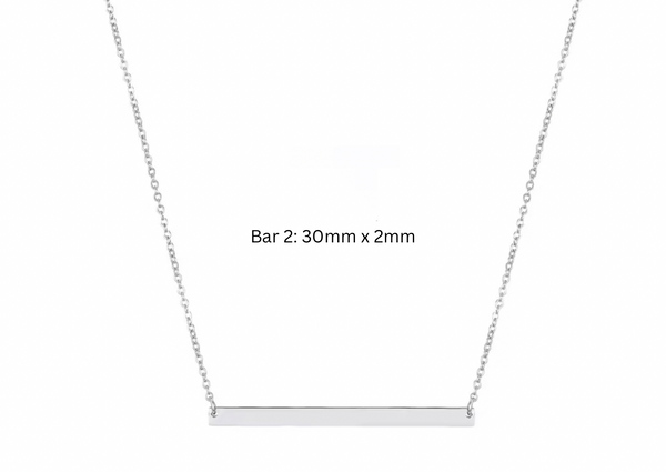 Engraved Bar Necklace