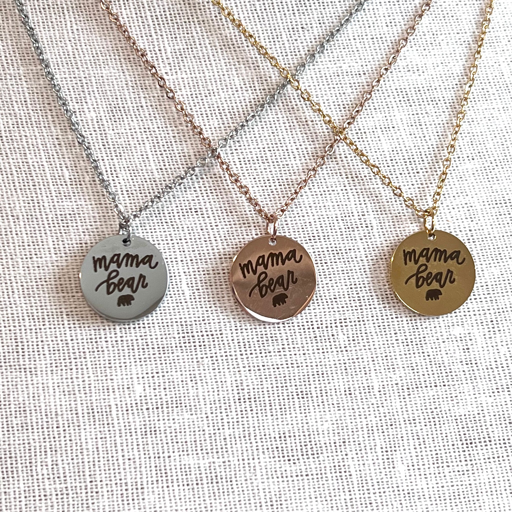 Mama bear 2025 baby bear necklace