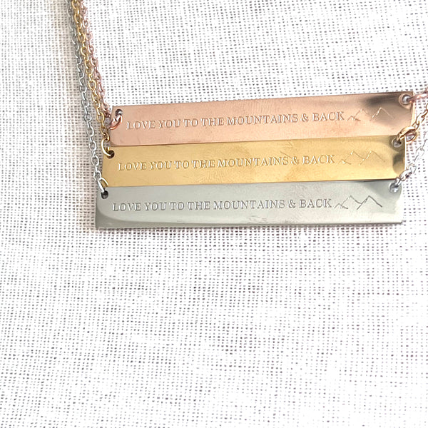 Love You to the Mountains & Back Necklace