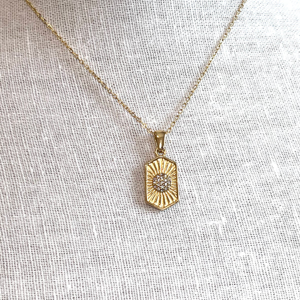 Hexagon Stone Necklace