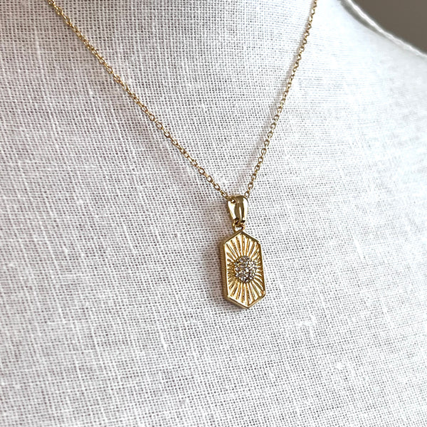 Hexagon Stone Necklace