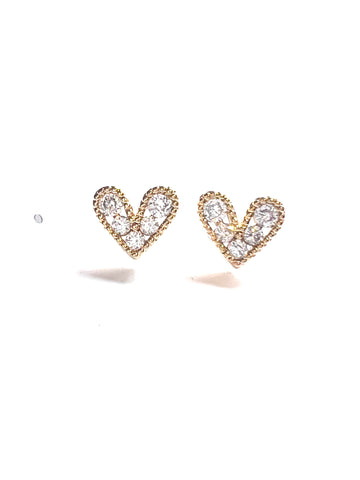 Stone Heart Earrings
